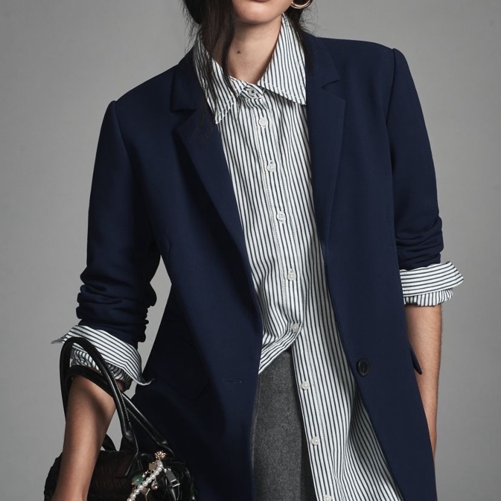 Anthropologie Navy Blazer